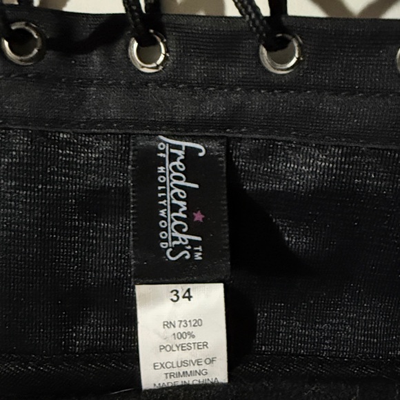 Frederick's of Hollywood Black Lace Corset Top - Picture 4 of 4